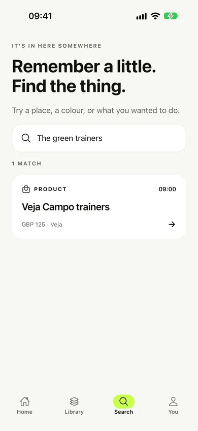Búsqueda que encuentra una captura por lo que recuerdas